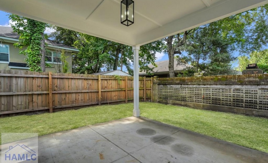 Spacious Backyard with fencing