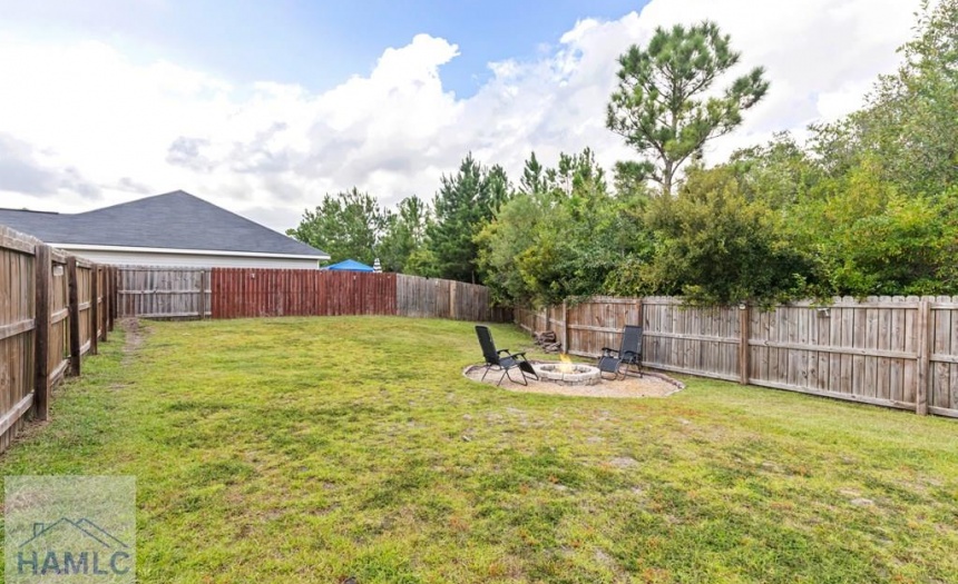 Firepit in yard