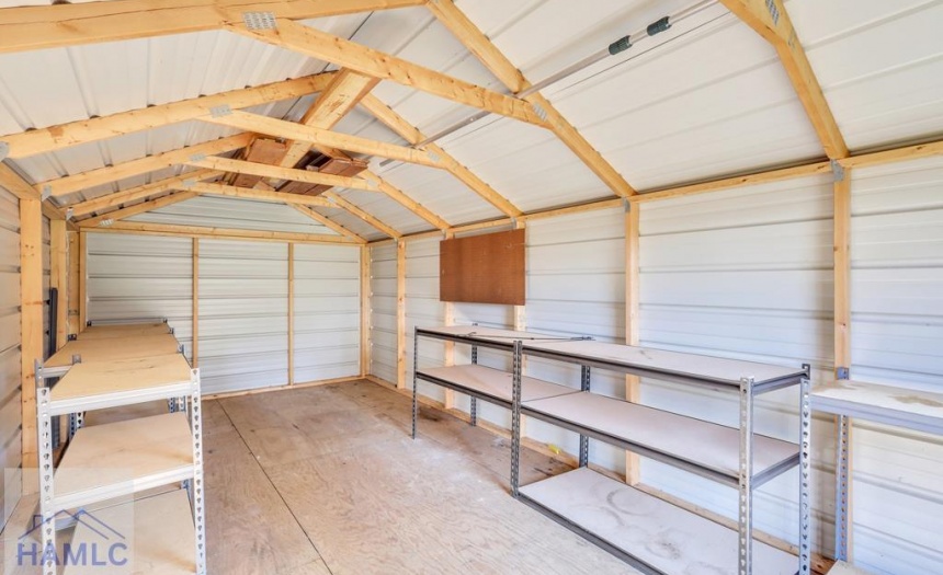 Inside 10x20 Shed