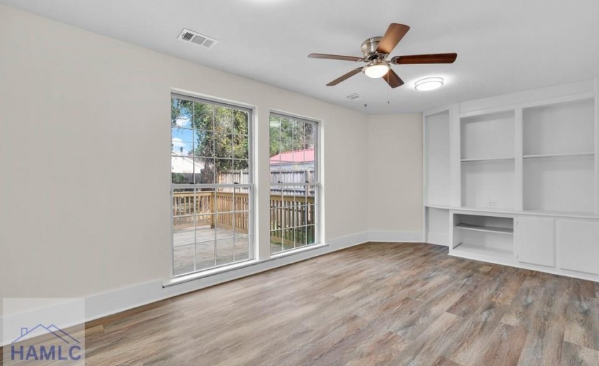 Den/Family Room with Built-ins Shelves