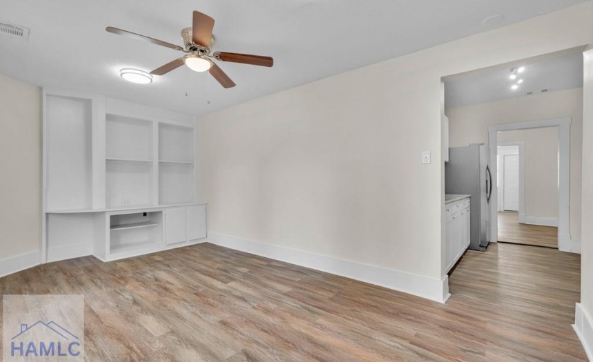 Den/Family Room with Built-ins Shelves