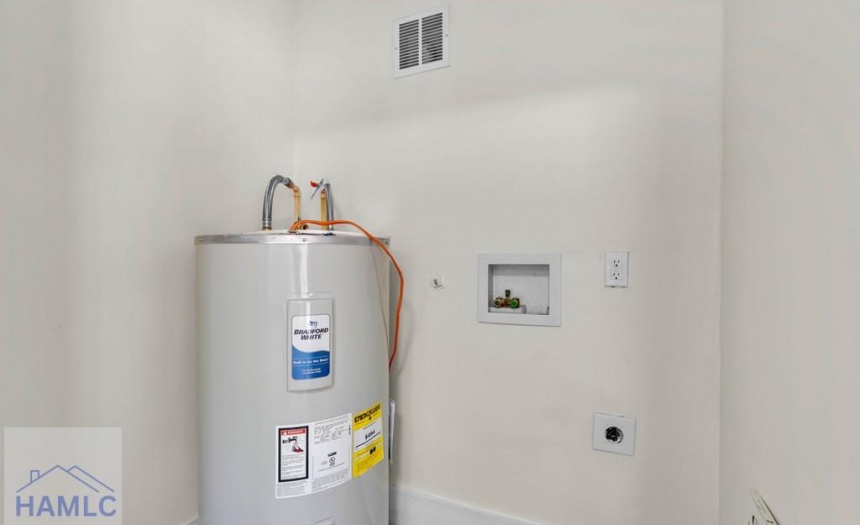 LAUNDRY AREA/NEW HOTWATER HEATER