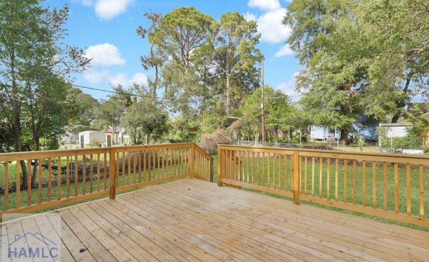 Large wood deck view 2