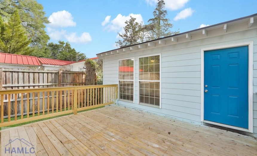 Large wood deck view 3